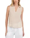 Bella Dahl Sleeveless Linen Top In Neutral