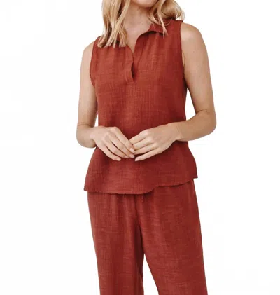 Bella Dahl Sleeveless Pullover Top In Red Sand In Brown