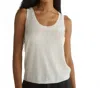 Bella Dahl Sleeveless Scoop Neck Knit Top In Off White In White