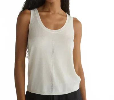 Bella Dahl Sleeveless Scoop Neck Knit Top In Off White