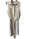 Bella Dahl Sleeveless Seamed Mini Dress In Warm Sand In Multi