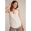 Bella Dahl Tie Neck Sleeveless Top In White
