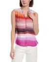 Bella Dahl Sleeveless Shirred Pullover In Brown