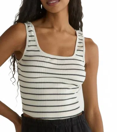 Bella Dahl Sleeveless Square Neck Top In Cannes Stripe In Multi