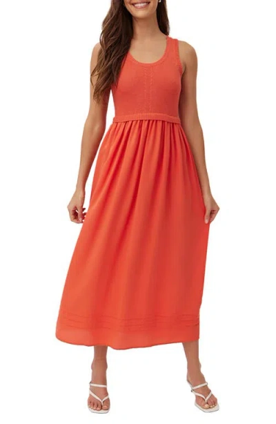 Bella Dahl Sleeveless Sweater Midi Dress In Animal Print