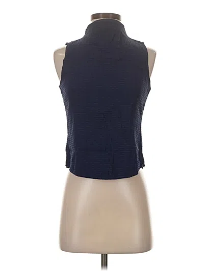 Pre-owned Bella Dahl Sleeveless Top Blue Halter Neckline Tops