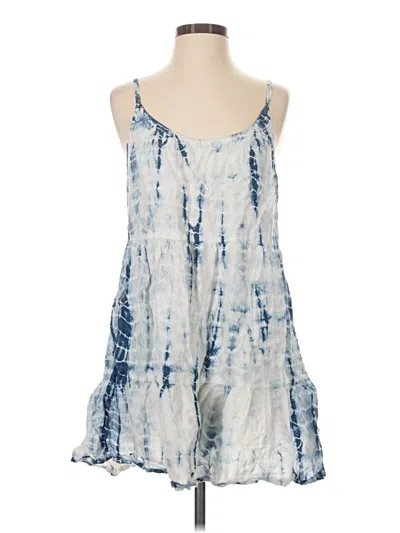 Pre-owned Bella Dahl Sleeveless Top Blue Halter Neckline Tops