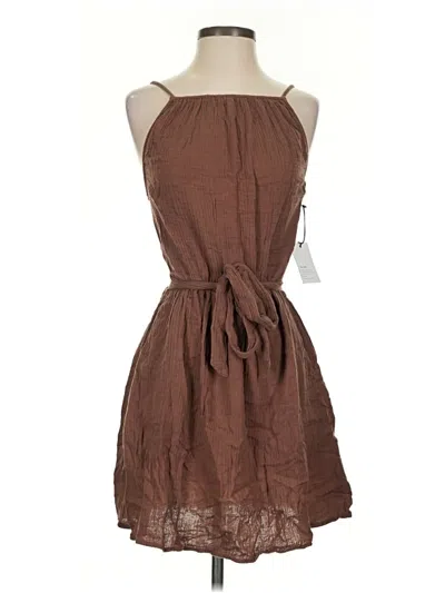 Bella Dahl Sleeveless Top Brown Halter Neckline Tops