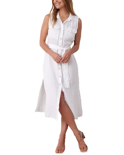 Bella Dahl Sleeveless Utility Duster Linen Dress In White
