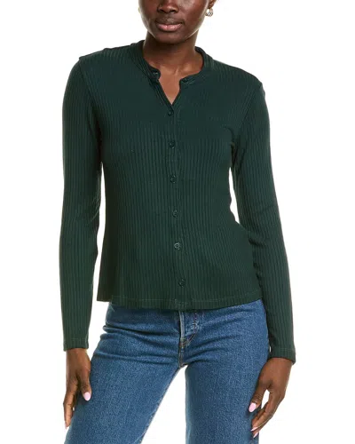 Bella Dahl Slim Fit Cardigan In Green