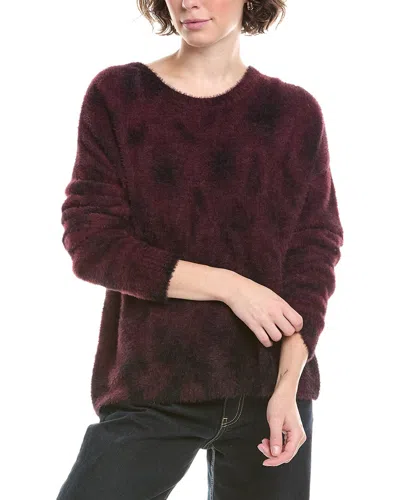 Bella Dahl Slouchy Eyelash Sweater In Burgundy