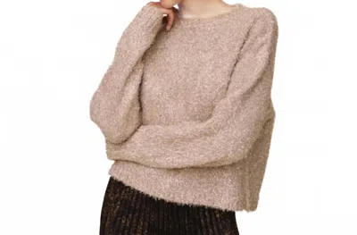Bella Dahl Slouchy Shimmer Sweater In Gold In Brown
