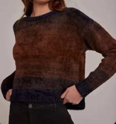 Bella Dahl Slouchy Sweater In Chocolate Ombre In Multi