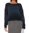 Bella Dahl Slouchy Sweater In Navy Ombre In Blue