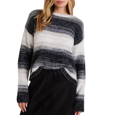 Bella Dahl Slouchy Sweater In Warm Grey Ombre In Multi