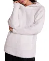 Bella Dahl Slouchy Wool-blend Hoodie Sweater In Gray