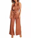 Bella Dahl Smocked Halter Neck Jumpsuit In Curacao Coconut In Multi