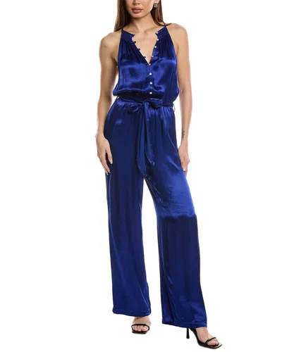 Bella Dahl Smocked Halter Neck Jumpsuit In Purple