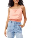 Bella Dahl Smocked Waist Cami In Sunlit Coral In Multi