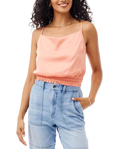 Bella Dahl Smocked Waist Cami Top In Sunlit Coral In Pink
