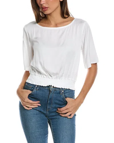 Bella Dahl Smocked Waist Top In White