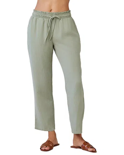 Bella Dahl Smocked Waist Trousers In Green