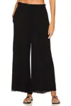 Bella Dahl Smock Waist Wide Leg Pants In Black
