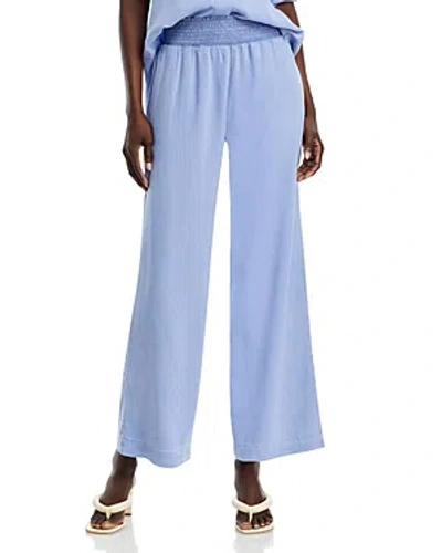 Bella Dahl Smocked Wide Leg Pants In Peri Blue