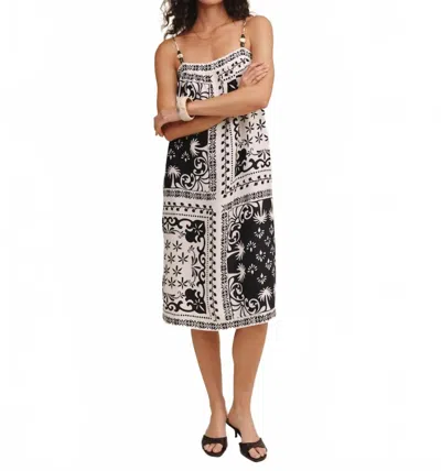 Bella Dahl Spaghetti Strap Midi Dress In Tropical Bandana Print In Multi