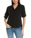 Bella Dahl Split Back Button Down Shirt In Vintage Black