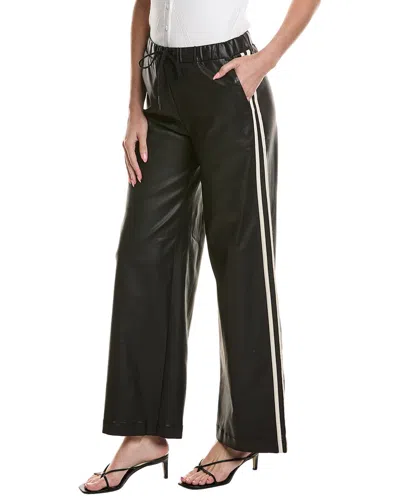 Bella Dahl Sport Stripe Wide Leg In Black