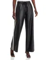 Bella Dahl Sport Stripe Wide Leg Pants In Black