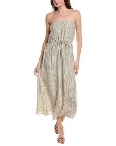Bella Dahl Strapless Linen-blend Maxi Dress In Neutral
