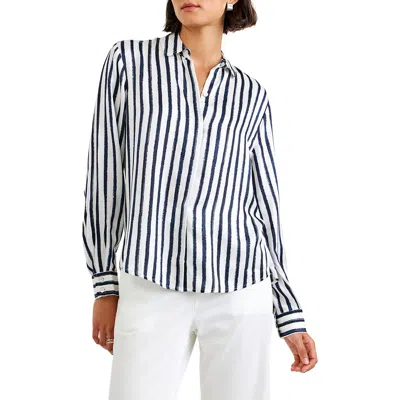 Bella Dahl Stripe Button-up Shirt In White