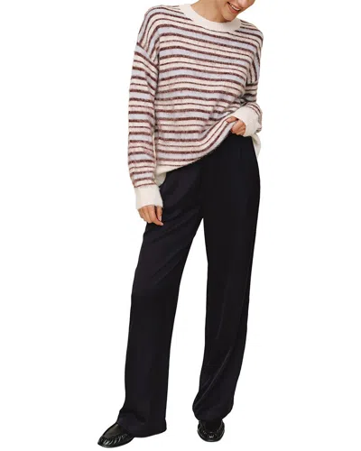 Bella Dahl Striped Crew Neck Sweater In Multi
