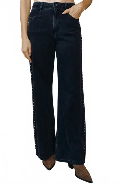 Bella Dahl Studded Vintage Jean In Moon Shadow Wash In Black