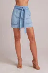 Bella Dahl Sunny Utility Skirt With Sash In Coastal Wash In Multi