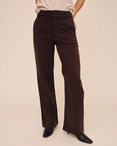 Bella Dahl Sydney Wide Leg Pant In Brown