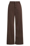 Bella Dahl Sydney Wide Leg Pants In Brown