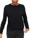 Bella Dahl Long Sleeve Crew Neck Tee In Metallic