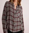 Bella Dahl Tail Button Down Pocket Shirt In Winter Glen Plaid In Multi