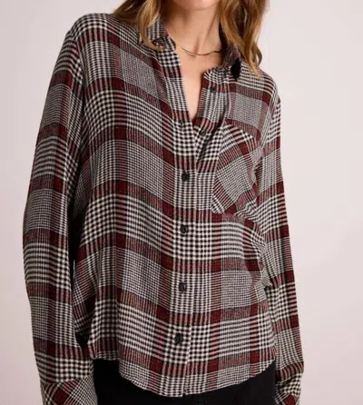 Bella Dahl Tail Button Down Pocket Shirt In Winter Glen Plaid In Multi