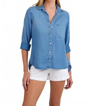 Bella Dahl Tail Button Down Shirt In Indigo Harbor Wash In Blue