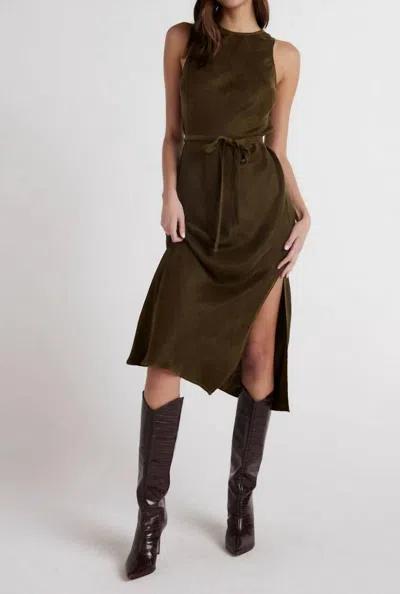 Bella Dahl Tank Slip Dress In Autumn Olive In Multi