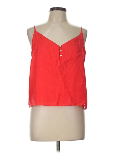 Pre-owned Bella Dahl Tank Top Red Strapless Neckline Tops