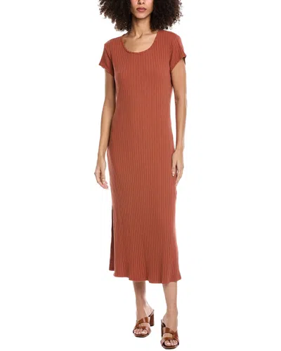 Bella Dahl Tee Shirt Midi Dress In Brown