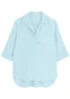 Bella Dahl Shirttail Button-up Shirt In Blue