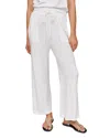 Bella Dahl Drawstring Linen Ankle Barrel Pants In White