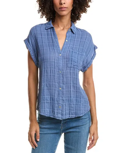 Bella Dahl Textured Gauze Top In Blue