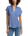 Bella Dahl Textured Gauze Top In Blue